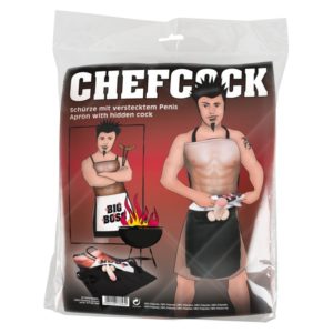 Küchenschürze »Chefcock« mit verstecktem Plüschpenis