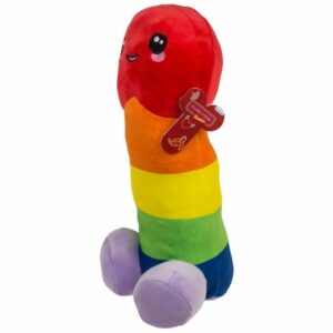 Plüsch-Penis „Regenbogen“ mit Plüsch-Hoden