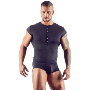 mit Druckknopfleiste