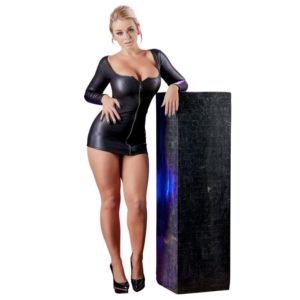 Minikleid mit Glitzer-Reißverschluss